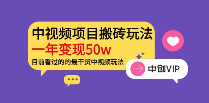 《老吴·中视频项目搬砖玩法，一年变现50w》目前看过的的最干货中视频玩法插图