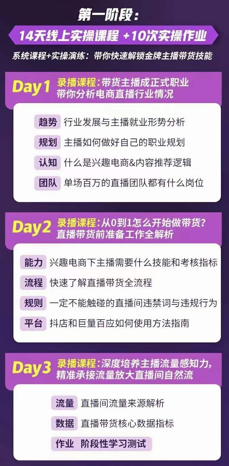 金牌主播实战进阶营 普通人也能快速变身金牌带货主播 (价值3980)插图1