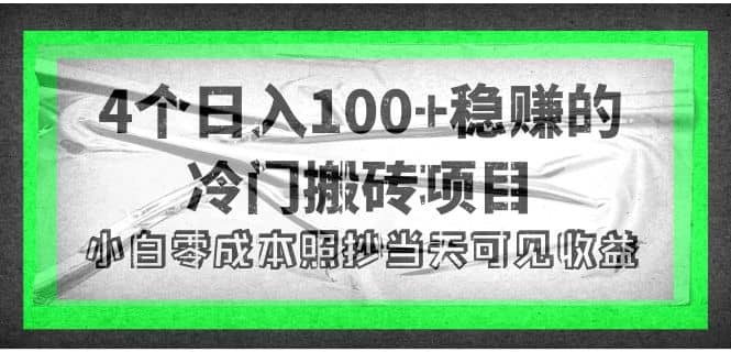 4个稳赚的冷门搬砖项目插图