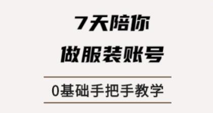 锤石传媒张智诚7天陪你做服装账号，0基础手把手教学课程视频