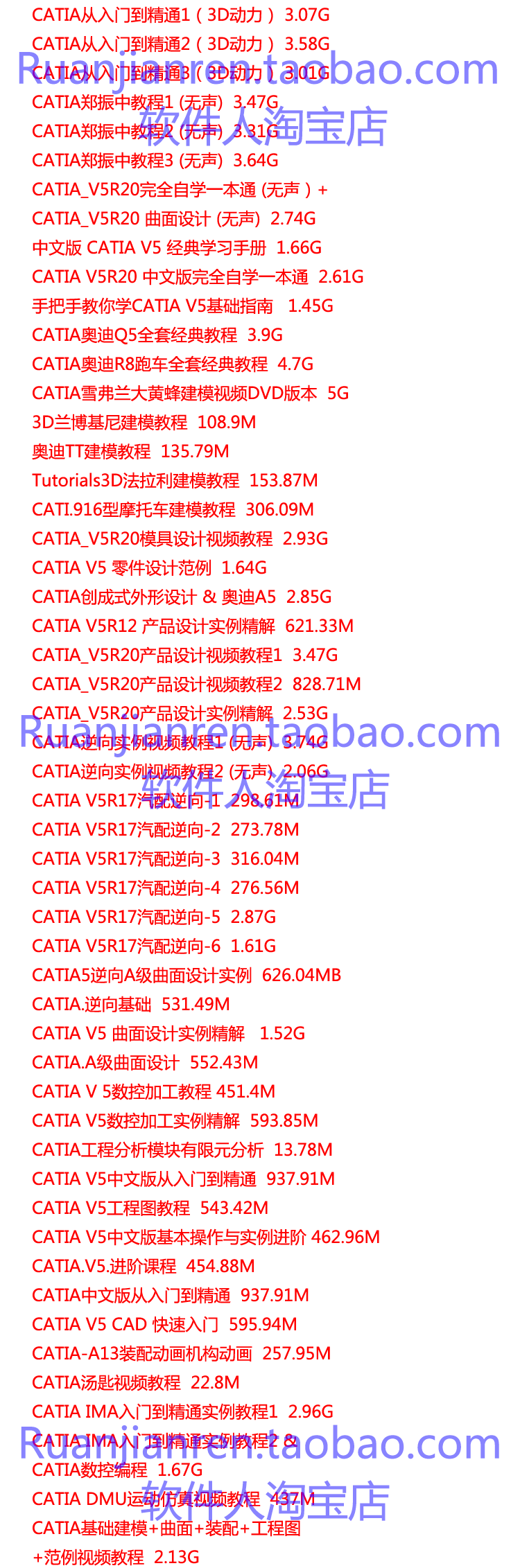 catia教程 catia全套教程  catia v5r20软件－汽车－逆向 视频教程(tbd)插图