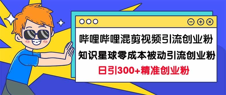 哔哩哔哩混剪视频引流创业粉日引300 知识星球零成本被动引流创业粉一天300插图